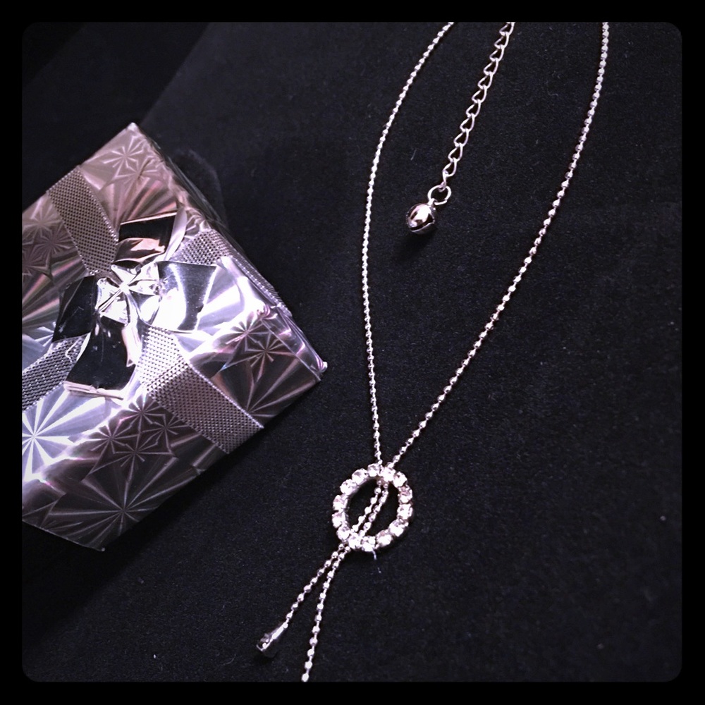 HALO SILVER AND RHINESTONE ANKLET - Picture 2 of 3